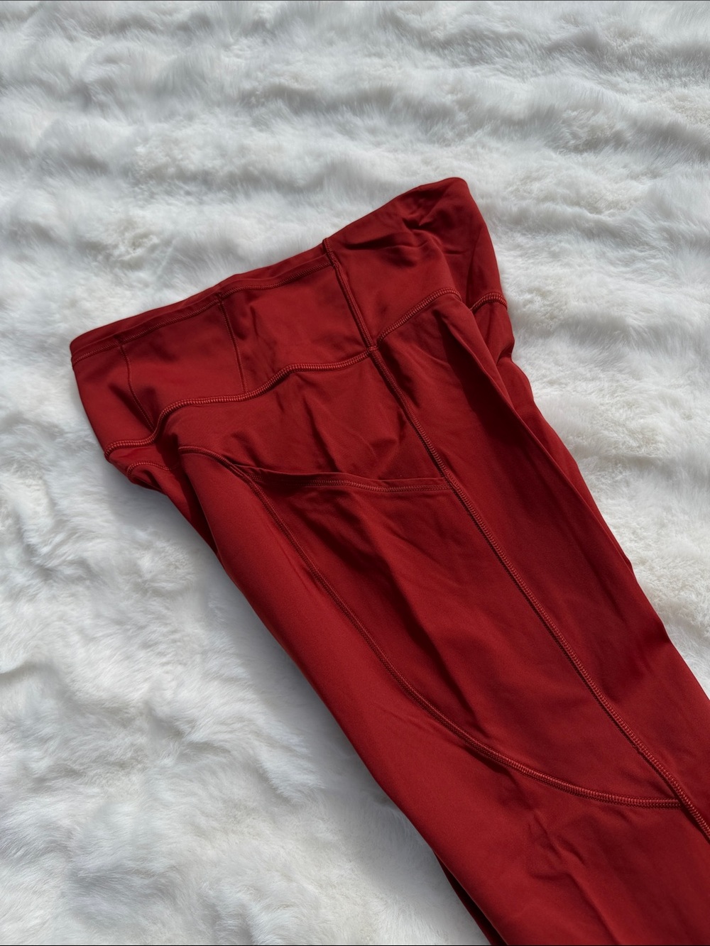 Lululemon fast and free tights leggings burnt orange rust color size 6 - Picture 11 of 11